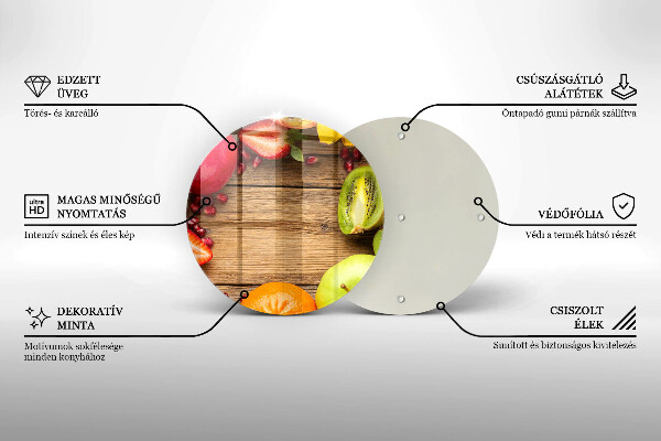 De vidrio templado Fruta fresca