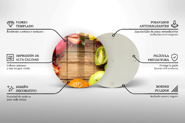 De vidrio templado Fruta fresca