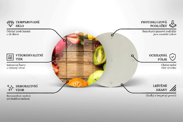 De vidrio templado Fruta fresca
