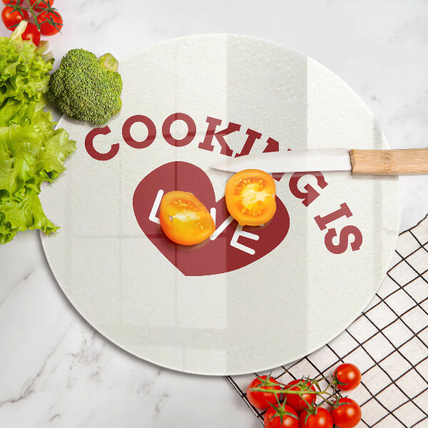 De vidrio templado Cooking is love