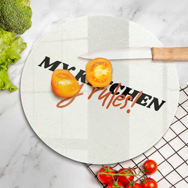 De vidrio templado My kitchen my rules