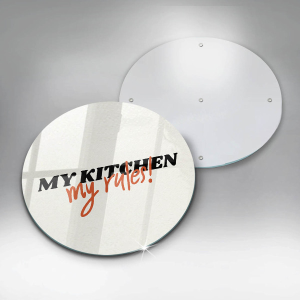 De vidrio templado My kitchen my rules