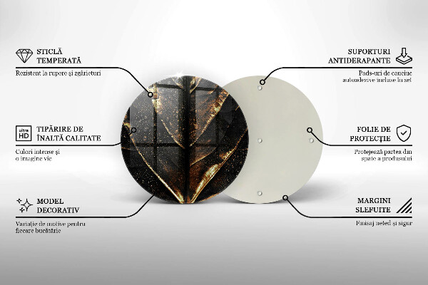 De vidrio templado Hoja de oro