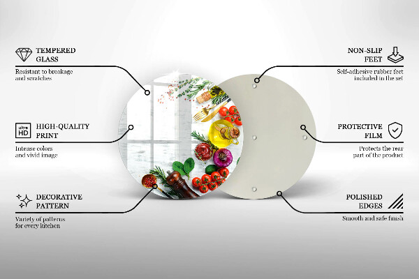 De vidrio templado Verduras y especias