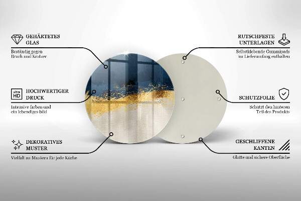 De vidrio templado Abstracción de oro