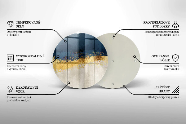 De vidrio templado Abstracción de oro