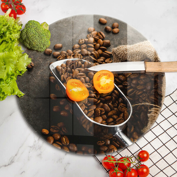 De vidrio templado Granos de café