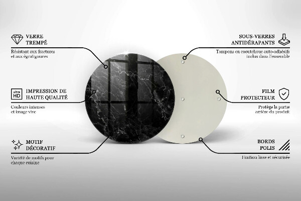 De vidrio templado Mármol elegante