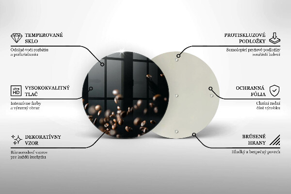 De vidrio templado Granos de café cayendo