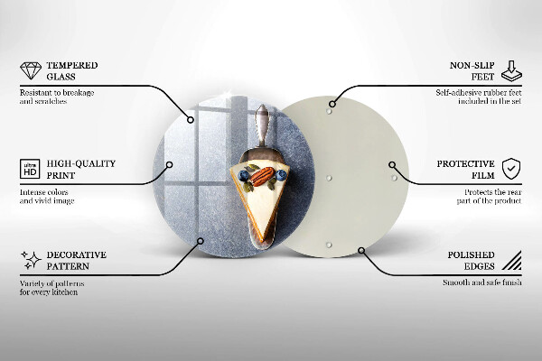 De vidrio templado Pedazo de pastel