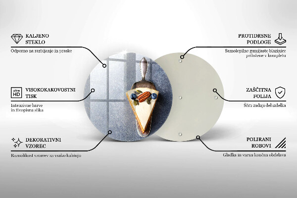 De vidrio templado Pedazo de pastel