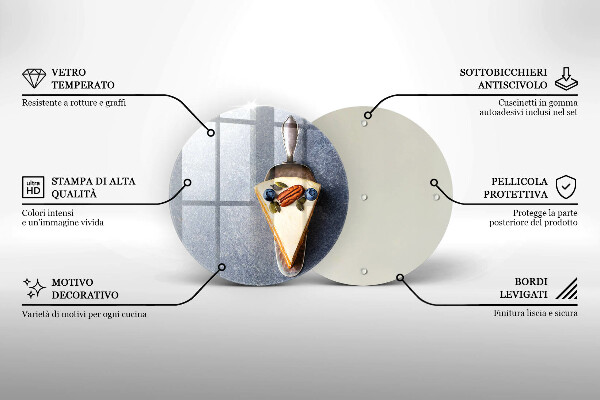 De vidrio templado Pedazo de pastel