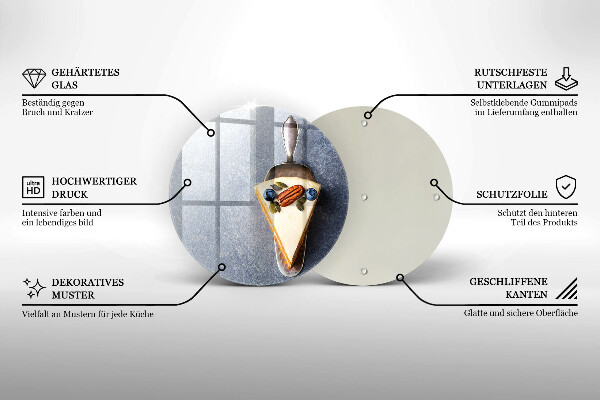 De vidrio templado Pedazo de pastel