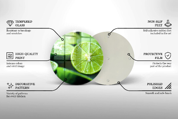 De vidrio templado Cítricos de lima