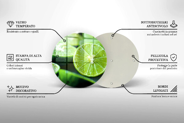 De vidrio templado Cítricos de lima