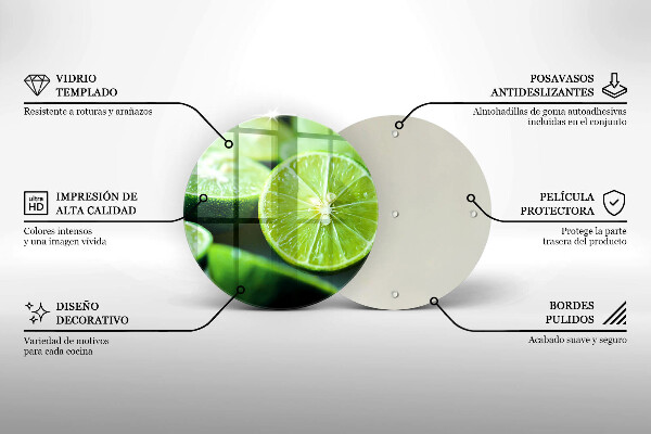 De vidrio templado Cítricos de lima