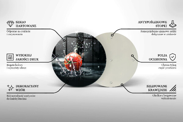 De vidrio templado Tomate en agua