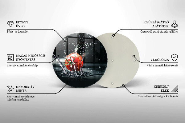 De vidrio templado Tomate en agua