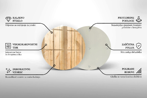 De vidrio templado Tablas de madera delicadas