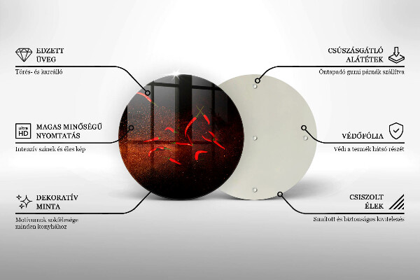De vidrio templado Pimientos picantes