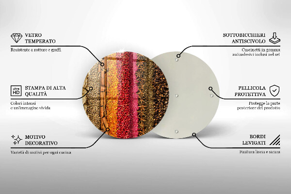 De vidrio templado Especias coloridas