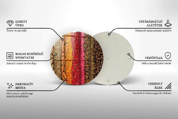 De vidrio templado Especias coloridas
