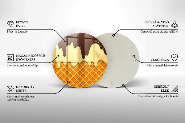 De vidrio templado Ilustración de cono de helado