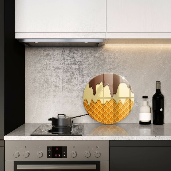 De vidrio templado Ilustración de cono de helado