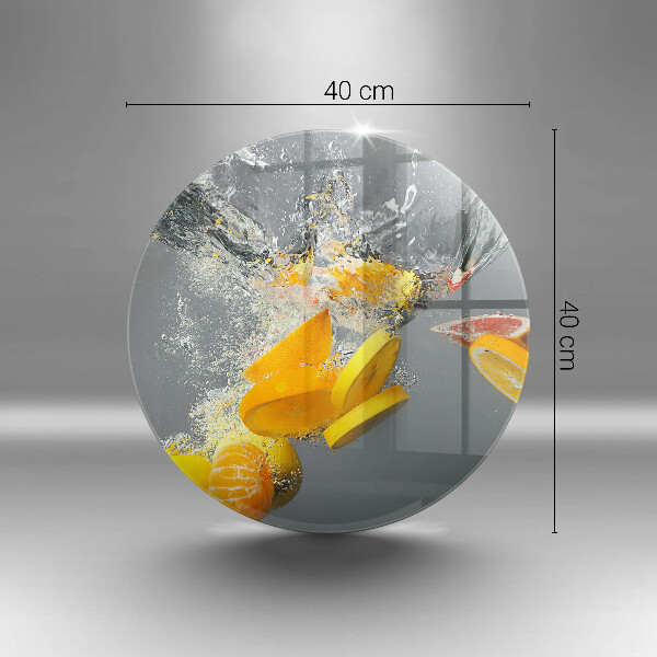 De vidrio templado Limones en agua