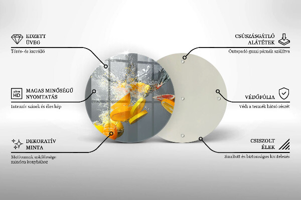 De vidrio templado Limones en agua
