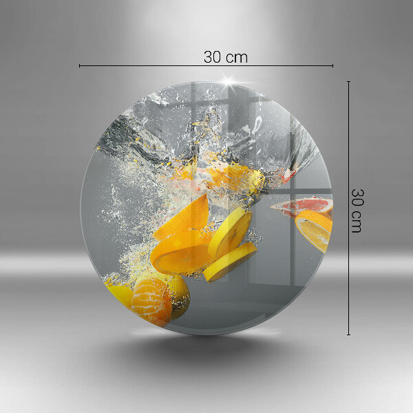 De vidrio templado Limones en agua