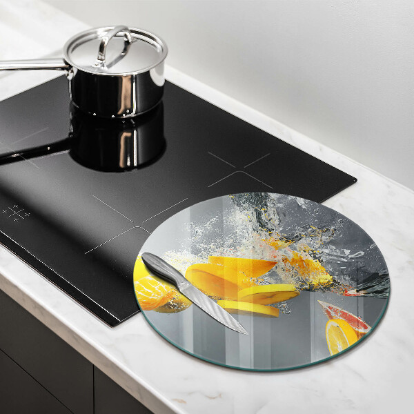 De vidrio templado Limones en agua