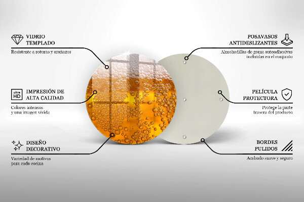 De vidrio templado Beber espuma de cerveza
