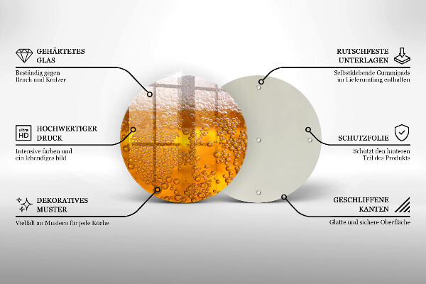 De vidrio templado Beber espuma de cerveza