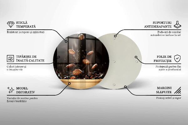 De vidrio templado Granos de café calientes