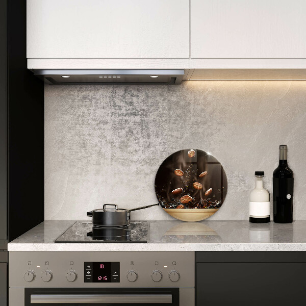 De vidrio templado Granos de café calientes