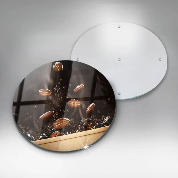 De vidrio templado Granos de café calientes