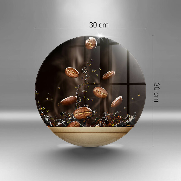 De vidrio templado Granos de café calientes