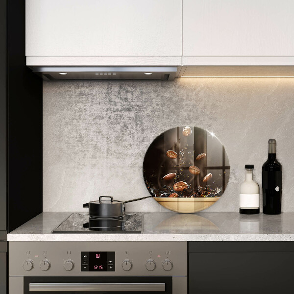 De vidrio templado Granos de café calientes