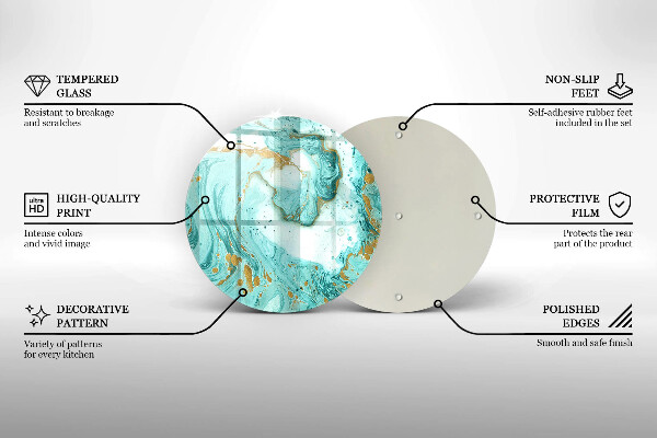 De vidrio templado Abstracción azul