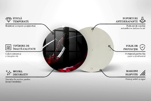 De vidrio templado Una copa de vino tinto