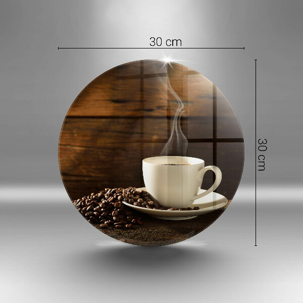 De vidrio templado Taza de café de madera
