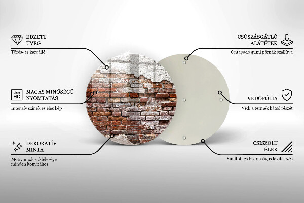 De vidrio templado Viejo muro de ladrillo y hormigón