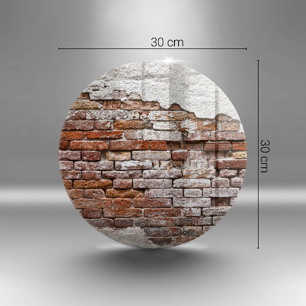 De vidrio templado Viejo muro de ladrillo y hormigón