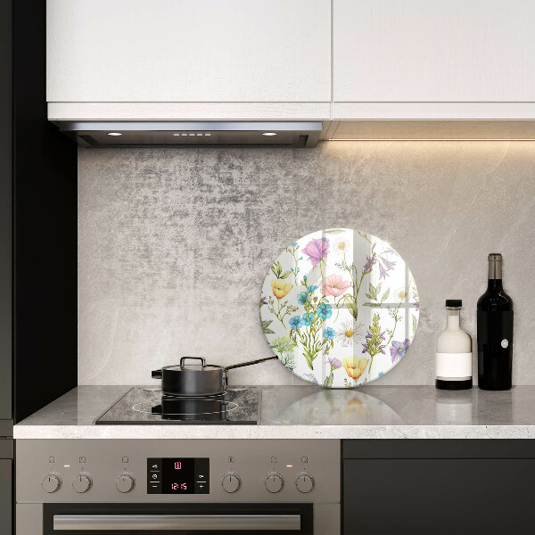 De vidrio templado Ilustración de flores