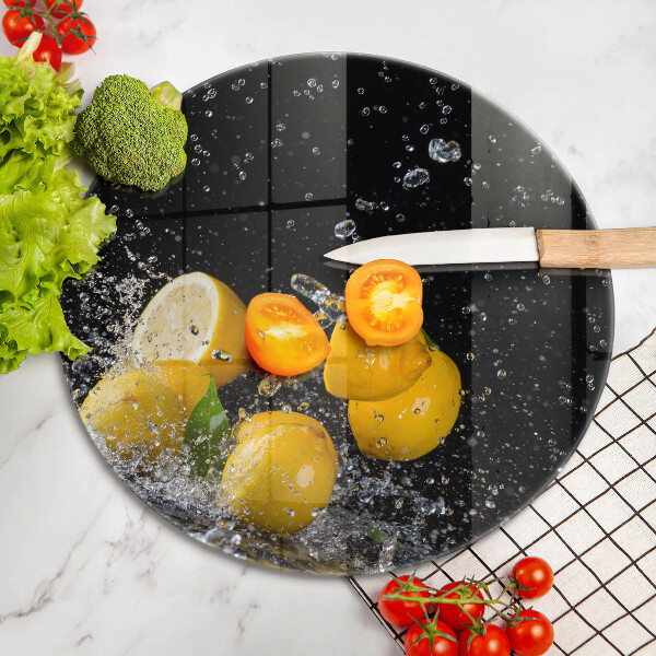 De vidrio templado Fruta jugosa de limón