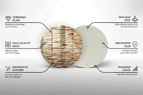 De vidrio templado Textura de piedras decorativas