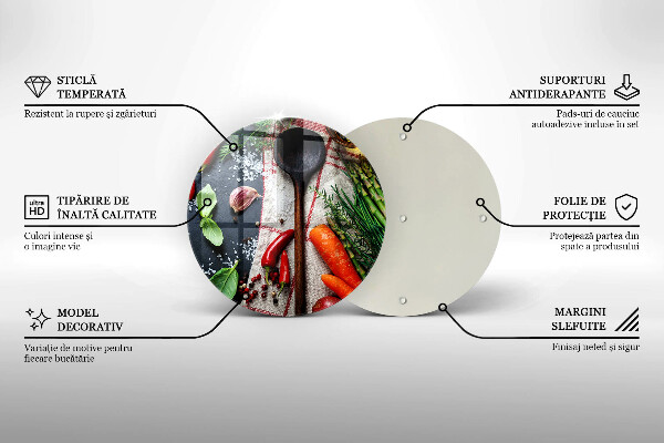 De vidrio templado Comida de cocina