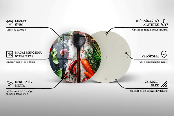 De vidrio templado Comida de cocina