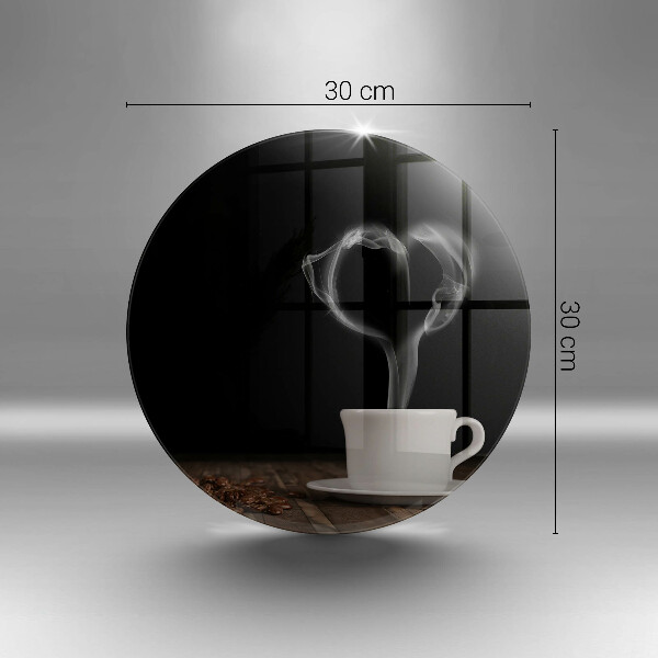 De vidrio templado Corazón de taza de café